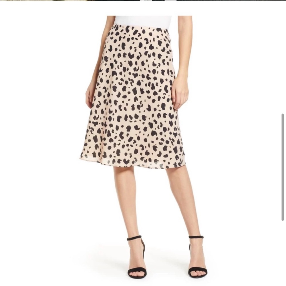 Leopard midi skirt silky style - Picture 3 of 3